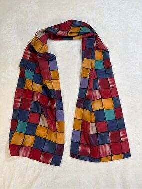 100% Silk Watercolor Windows Scarf
